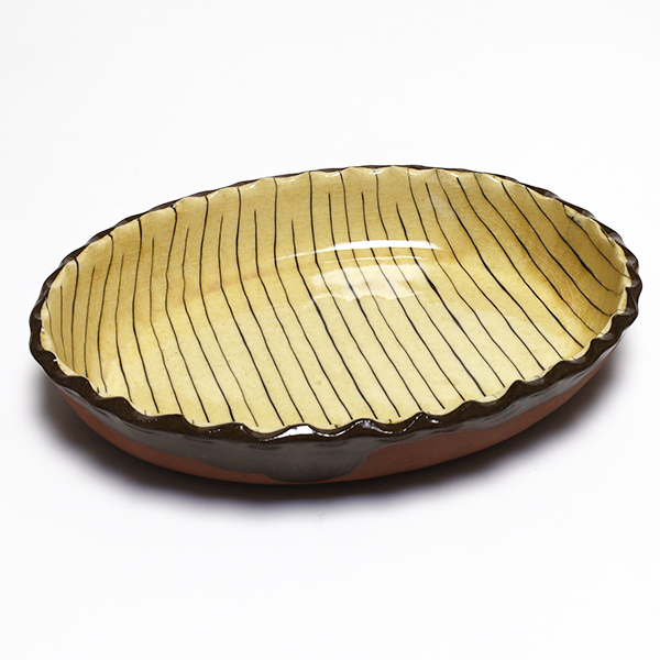 千田徹　楕円グラタン皿