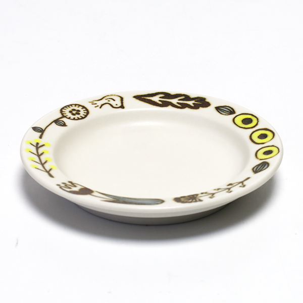 すこし屋　豆皿 ピクニック黄