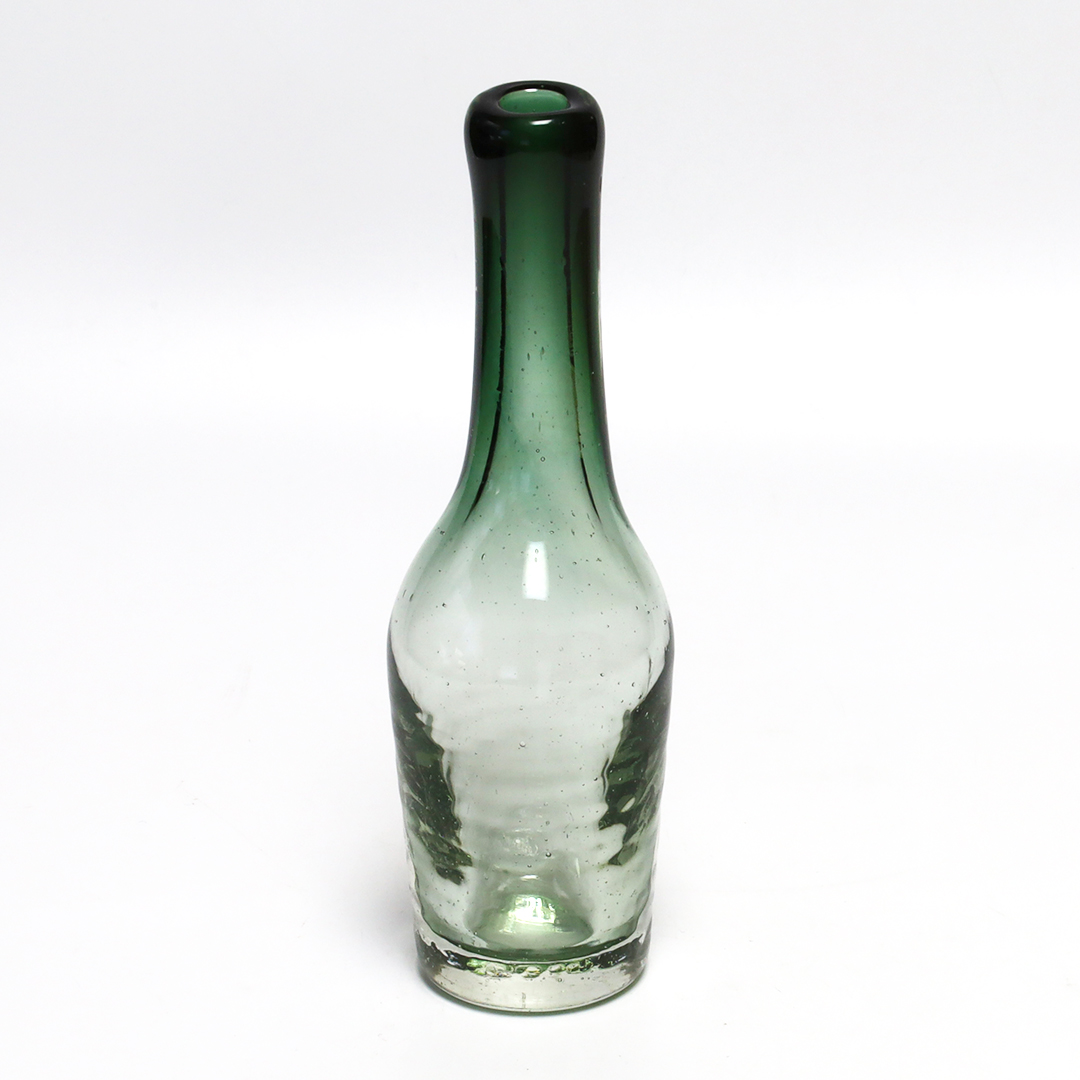 フラワーベース 花瓶 ガラス 琉球ガラス 気泡 - 工芸品